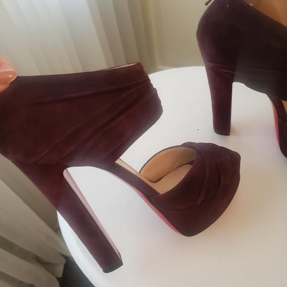 ❤️❤️ SOLD ❤️❤ Christian Louboutin Applique 140 Veau Plump Velour - Picture 5 of 11